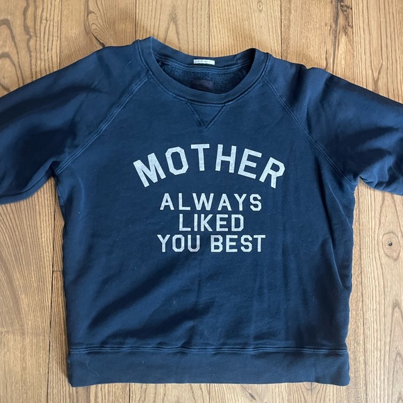 MOTHER Crewneck Demin the Drop Sweatshirt - Picture 5 of 12